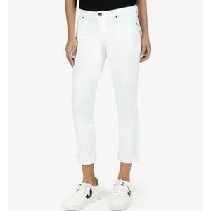 Kut from the Kloth Catherine Boyfriend White Denim Jeans